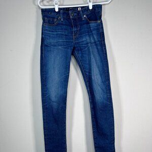 Levi's 711 Selvedge Skinny Denim Jean Women 26 x 30 Blue Made in Japan Casual